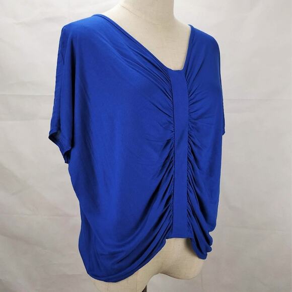 Soprano Blue V-Neck Blouse Top - Picture 2 of 6